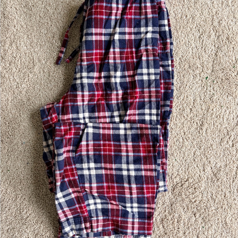 Red and Blue Plaid Pajama Pants